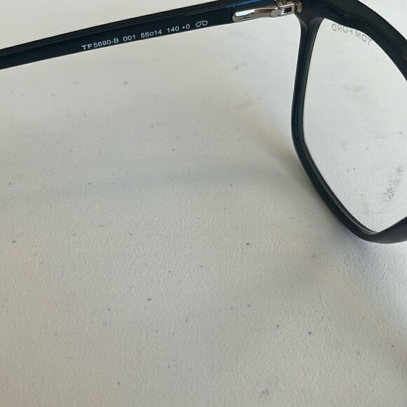 NWT Tom Ford TF 5690 001 55mm Black & Brown Tortoise Eyeglasses - Picture 9 of 10